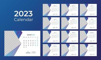 calendario de escritorio 2023 vector