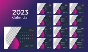 calendario de escritorio 2023 vector