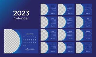 calendario de escritorio 2023 vector