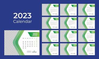 calendario de escritorio 2023 vector