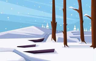Winter Nature Background vector