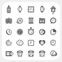 Clock icons set vector