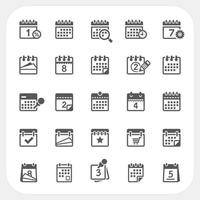 conjunto de iconos de calendario vector