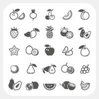 Fruit icons set vector