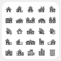 Houses icons set, Real estate vector