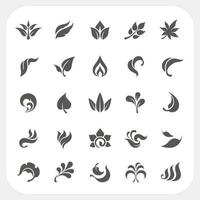 Leaf icons set vector