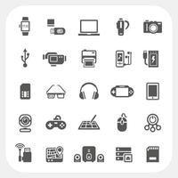 conjunto de iconos electrónicos y gadgets vector