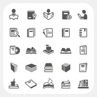 Book icons set vector