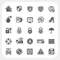 Security icons set vector