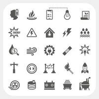 Energy and Power icons set vector