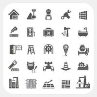 conjunto de iconos de construcción vector