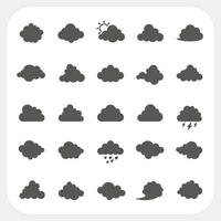Cloud icons set vector