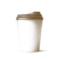 Coffee paper cup, Sketch hand drawn vector