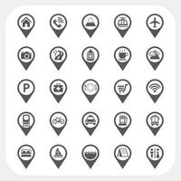 Map pointer and Location icons set vector