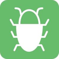 Bug Report Glyph Round Background Icon vector