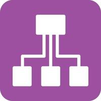 Network II Glyph Round Background Icon vector