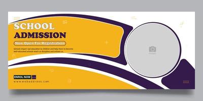 School admission template vector