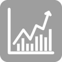 Statistics Glyph Round Background Icon vector
