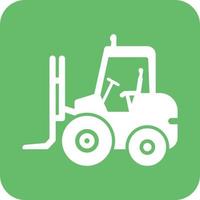 Loader Glyph Round Background Icon vector