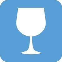 Wine Glass Glyph Round Background Icon vector