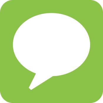 Message Glyph Round Background Icon vector