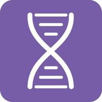 DNA Structure Glyph Round Background Icon vector
