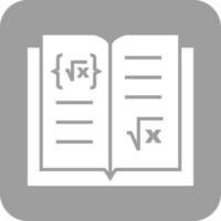 Math Book I Glyph Round Background Icon vector
