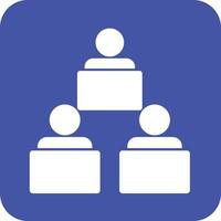 Three Students Studying Glyph Round Background Icon vector