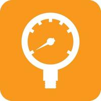 Manometer Glyph Round Background Icon vector