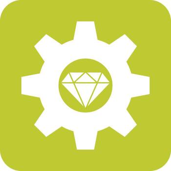 Code Optimization Glyph Round Background Icon vector