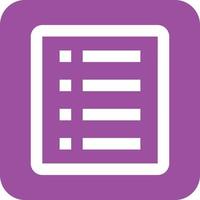 List View Glyph Round Background Icon vector