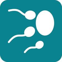 Sperm Glyph Round Background Icon vector