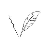 Feather logo vector