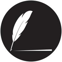 Feather pen  logo vector