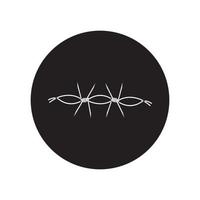 logotipo de alambre de púas vector