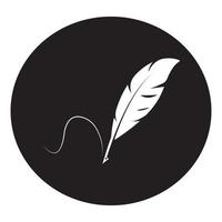 Feather pen  logo vector