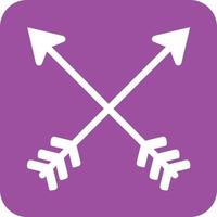 Arrows Glyph Round Background Icon vector