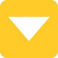 Triangle Arrow Down Glyph Round Background Icon vector