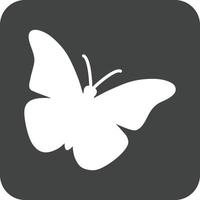 Butterfly Glyph Round Background Icon vector