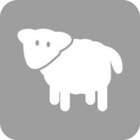 Farm Animal Glyph Round Background Icon vector