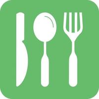 Cutlery Glyph Round Background Icon vector