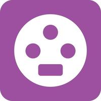 Settings Input SVideo Glyph Round Background Icon vector