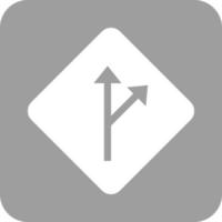 Deviation Sign Glyph Round Background Icon vector