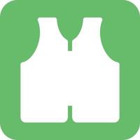 Life Jacket Glyph Round Background Icon vector