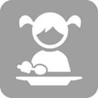Eating Food Glyph Round Background Icon vector