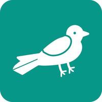 Sparrow Glyph Round Background Icon vector