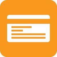 Credit Card Glyph Round Background Icon vector