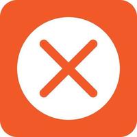 Do Not Cross Glyph Round Background Icon vector