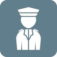 Airport Security Glyph Round Background Icon vector