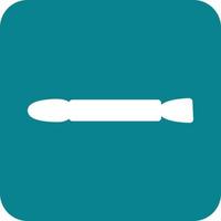 Eyeshade applicator Glyph Round Background Icon vector